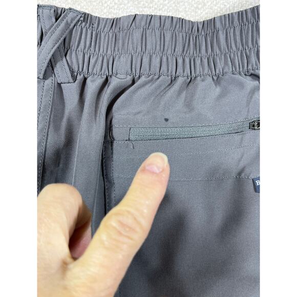 Burlebo Mens XL Gray Elastic Waist Drawstring Casual Athletic Performance Shorts - Picture 7 of 13